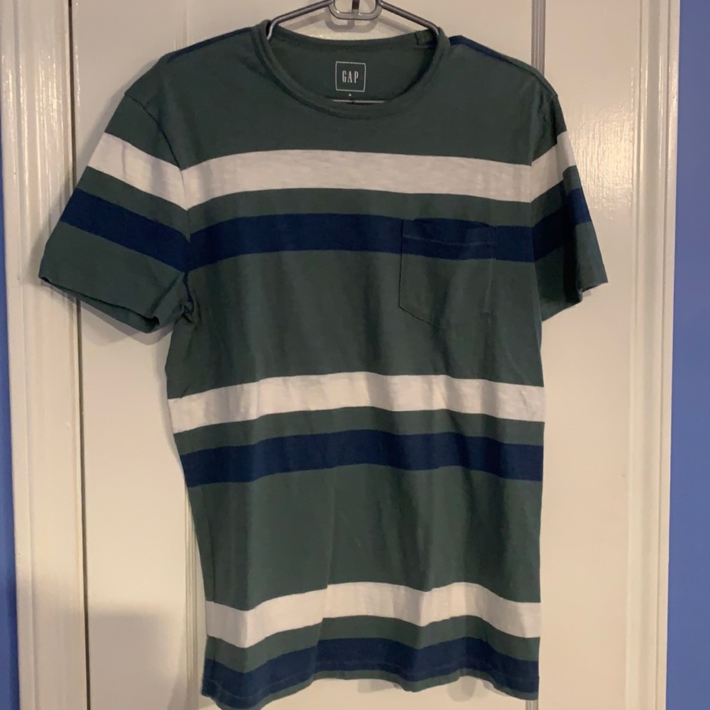 Gap Striped Pocket Tee Size M